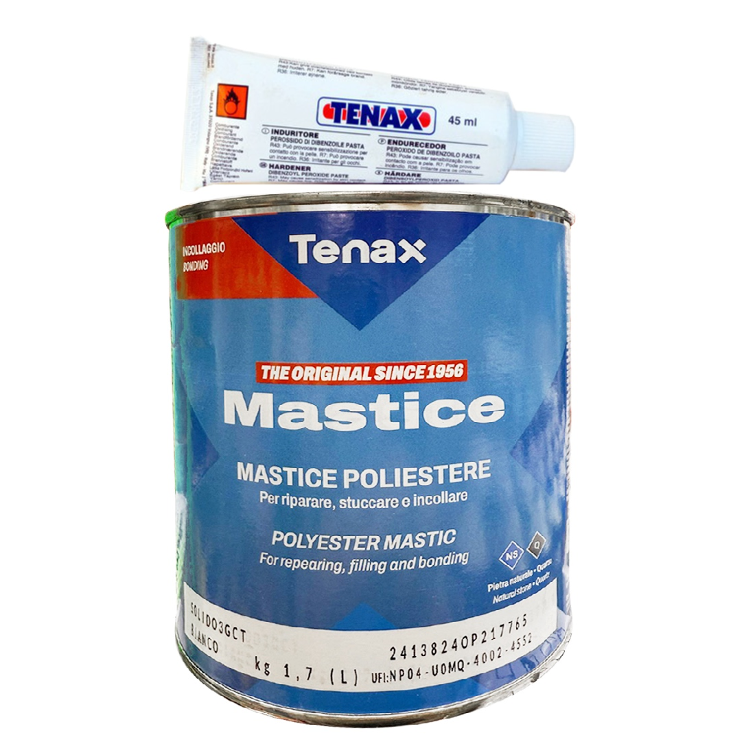 Tenax Marble Glue With Hardener 1L PURE WHITE